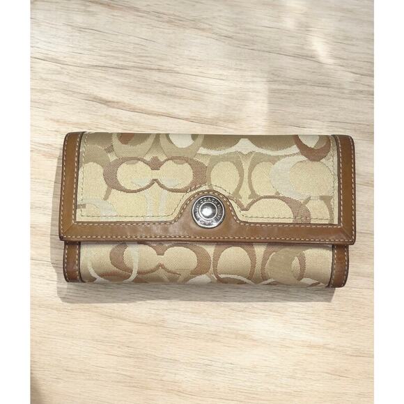 Y2K Coach 10995 Chelsea Optic Signature Turn Lock Satchel & Checkbook Wallet - Picture 7 of 16